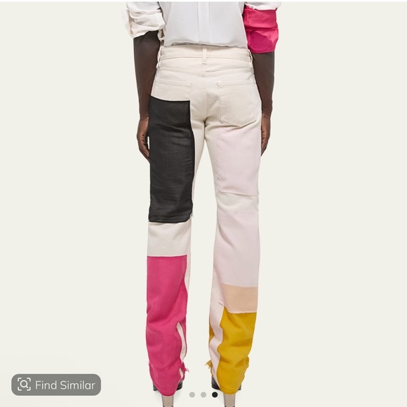 Helmut Lang Low Rise Straight Jeans Cream Muti Jeans - Picture 2 of 16